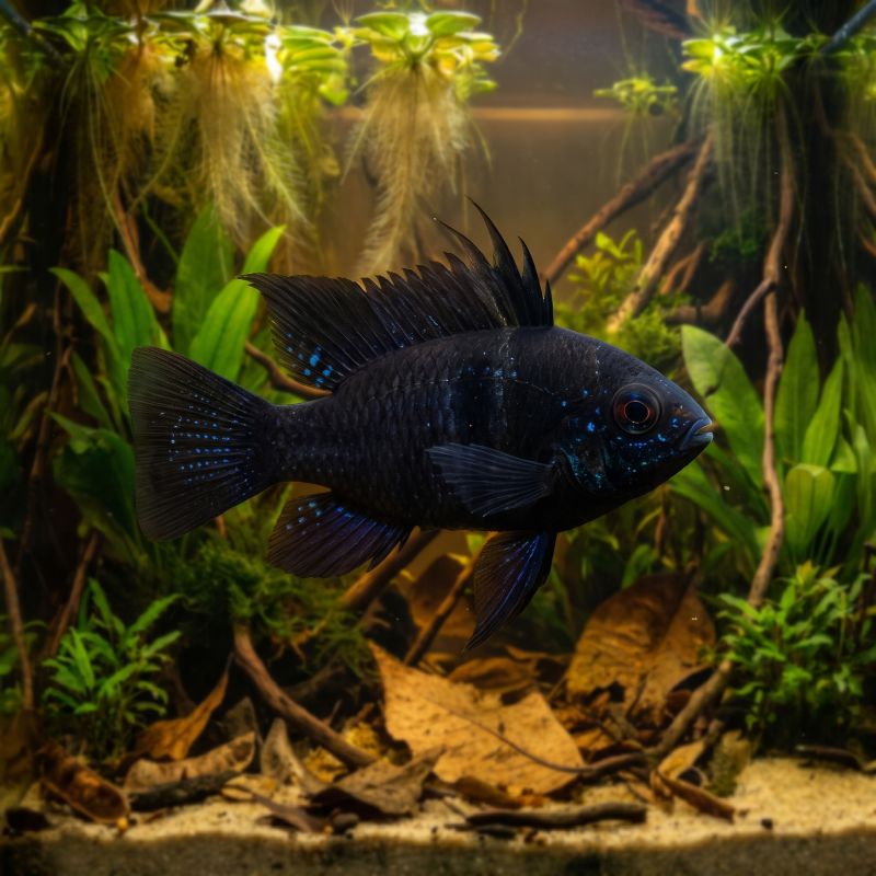 Schwarzer Schmetterlingsbuntbarsch - Papiliochromis Ramirezi Black